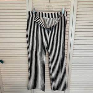 pants, black and white stripe